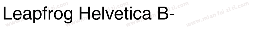 Leapfrog Helvetica B字体转换
